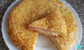 Receita de Tortilla espanhola com presunto e queijo