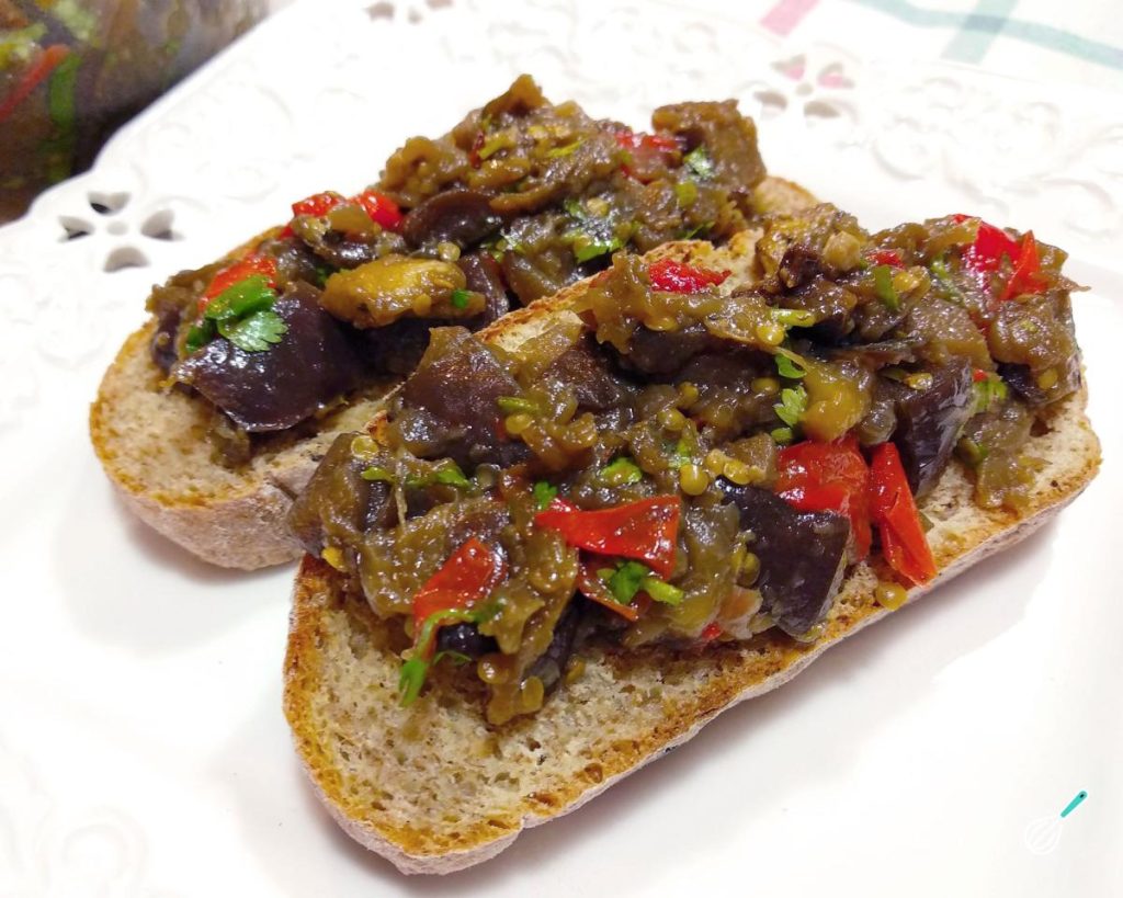 Receita de Antepasto de berinjela assada