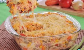 Receita de Arroz com mortadela