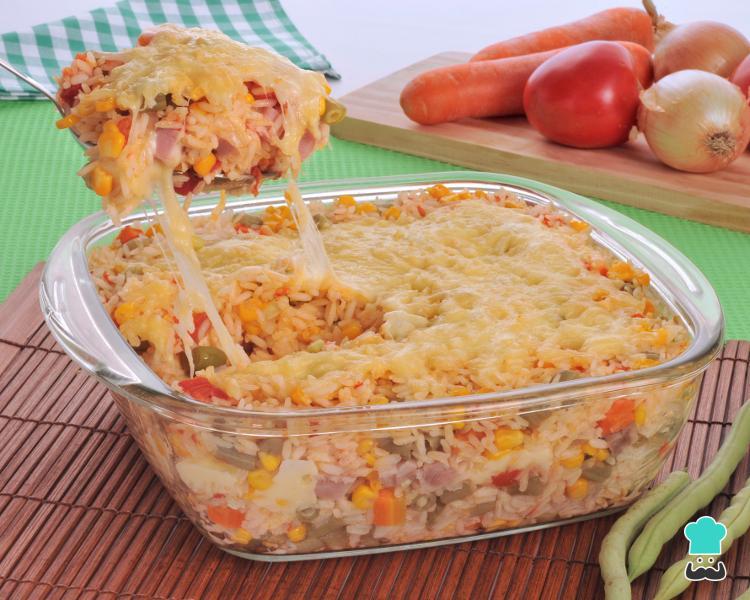 Receita de Arroz com mortadela
