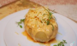 Receita de Batata recheada com estrogonofe