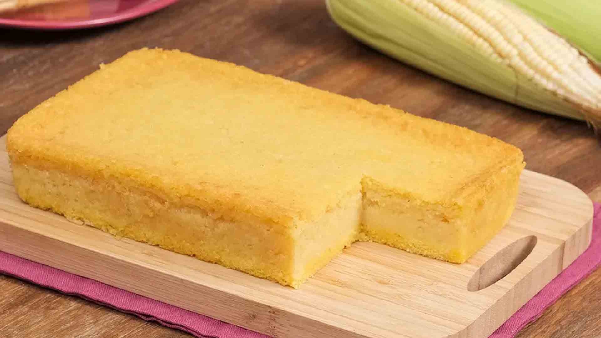 Bolo de Milho Cremoso de Liquidificador Fácil