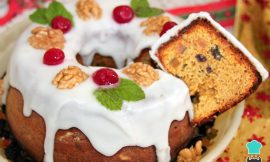 Receita de Bolo de Natal com frutas