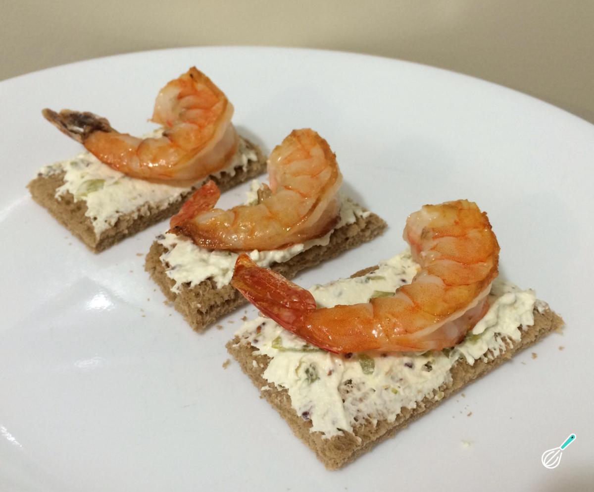 Receita de Canapés de camarão Receita de Canapés de camarão