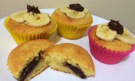 Receita de Cupcakes recheados com nutella