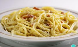 Receita de Espaguete de pupunha à carbonara