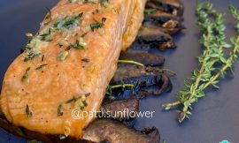 Receita de Filé de salmão ao forno com cogumelo