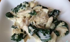 Receita de Frango cremoso com espinafre