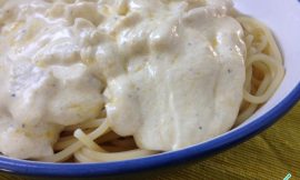 Receita de Macarrão com frango e molho Alfredo