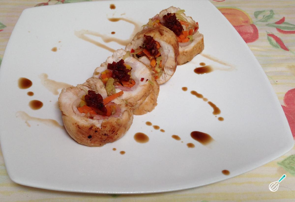 Frango Recheado com Legumes Saudável e Suculento