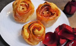 Receita de Rosas de massa folhada e bacon