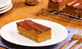Torta de Manteiga Escocesa com Caramelo e Chocolate