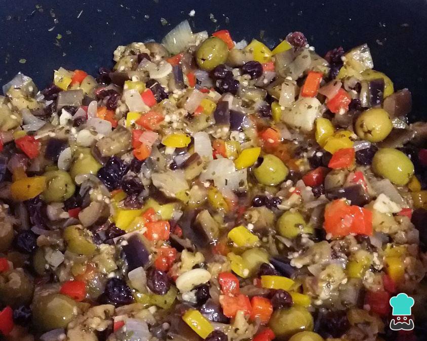 Receita de Antepasto de berinjela com uva passa Receita de Antepasto de berinjela com uva passa