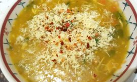 Caldo Cremoso de Mandioca com Abóbora