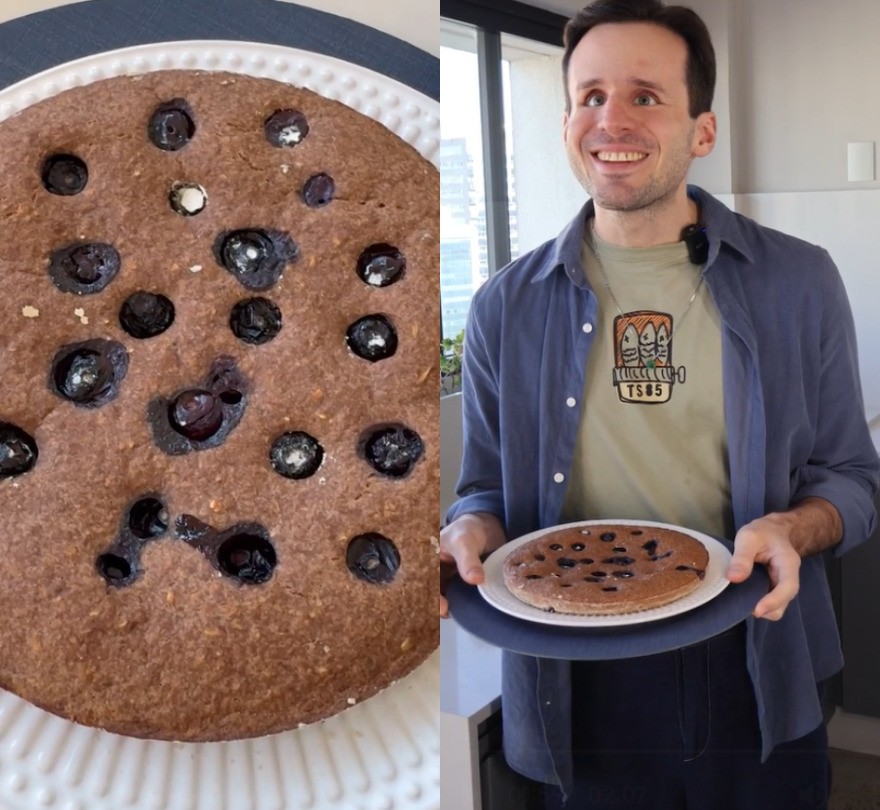 Bolo de Banana e Mirtilos: Prático, Saboroso e Fit