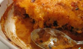 Receita de Purê de batata doce com carne moída