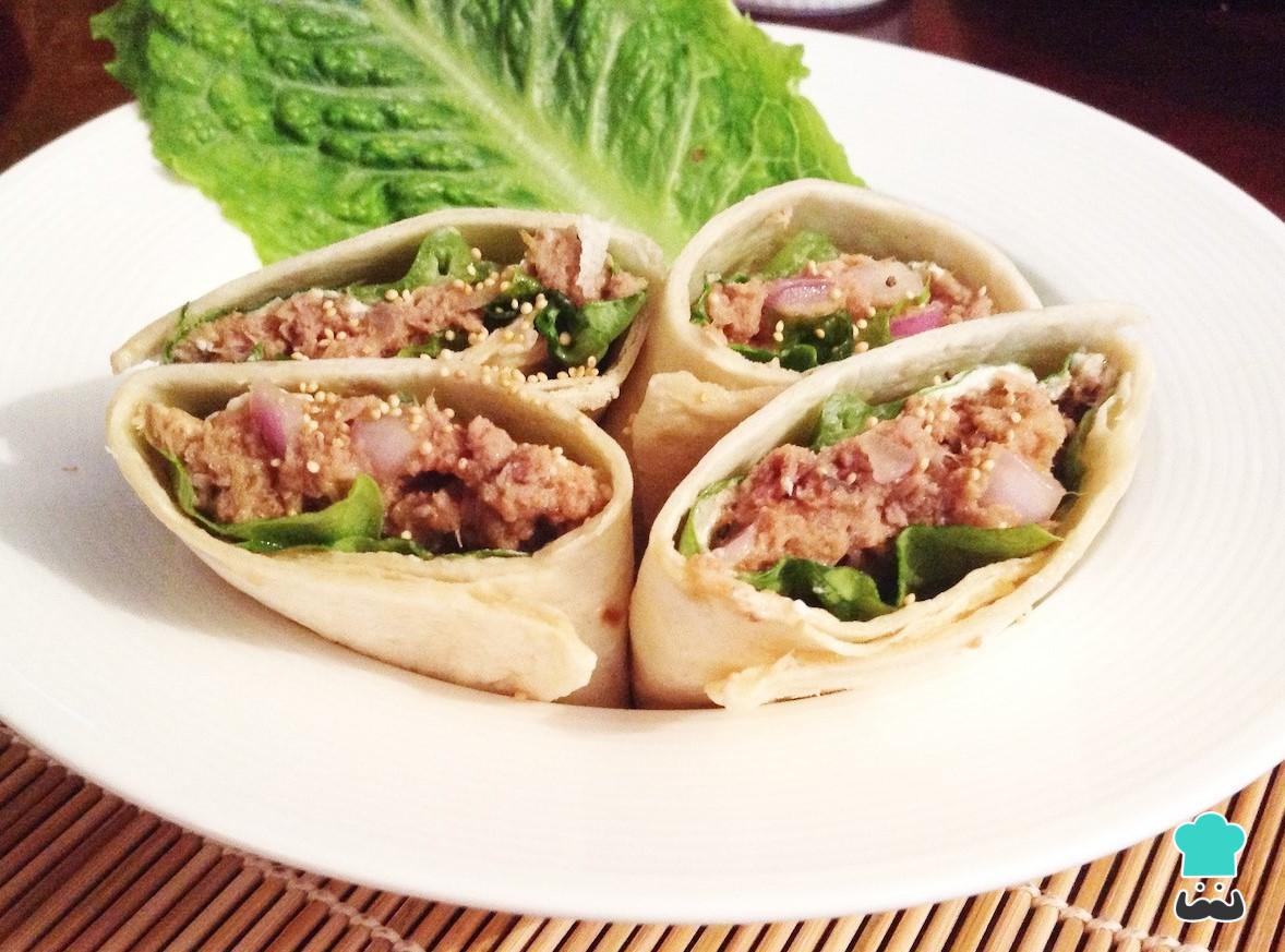 Wrap de Atum e Queijo Leve e Prático