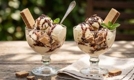 Taça de Sorvete Crocante e Wafer: Sobremesa Gelada Ultra Rápida
