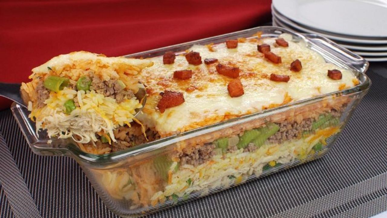 Arroz 4 Camadas Rápido e Fácil em 40 Minutos Arroz 4 Camadas Rápido e Fácil em 40 Minutos