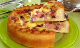 Torta Salgada Aberta de Presunto e Queijo Suculenta