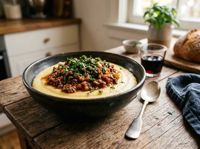 Polenta Cremosa com Carne Moída: Fácil e Deliciosa Polenta Cremosa com Carne Moída: Fácil e Deliciosa