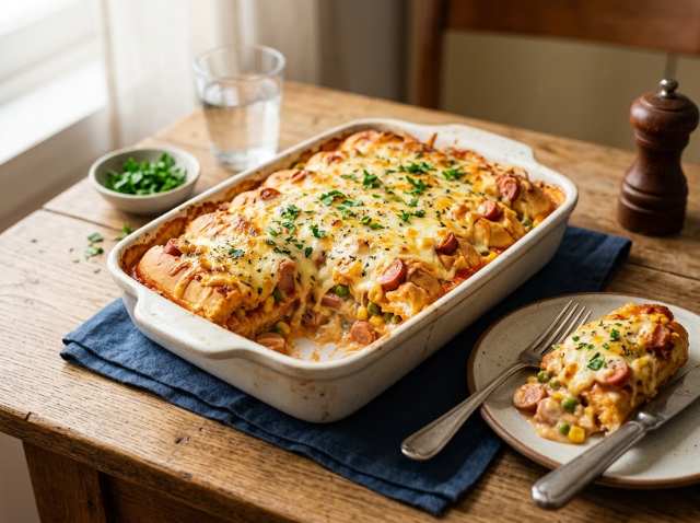 Cachorro-Quente de Forno Cremoso e Fácil Cachorro-Quente de Forno Cremoso e Fácil